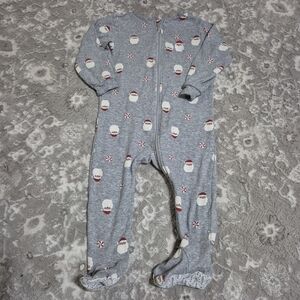 Pekkle Unisex Grey Cotton Christmas Santa Sleeper Size 18M